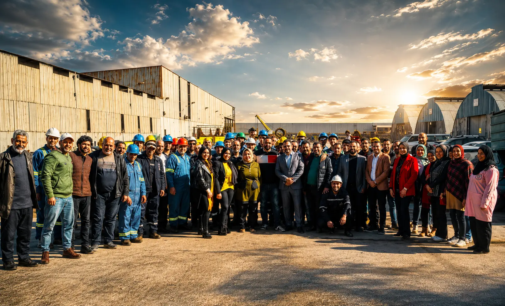 TARRADCO team photo — engineers, fabricators and site crews at the Alexandria yard
