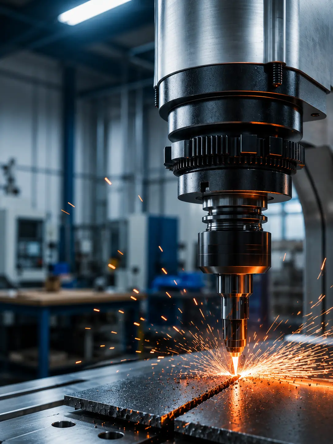 CNC drilling of a steel component with active cooling