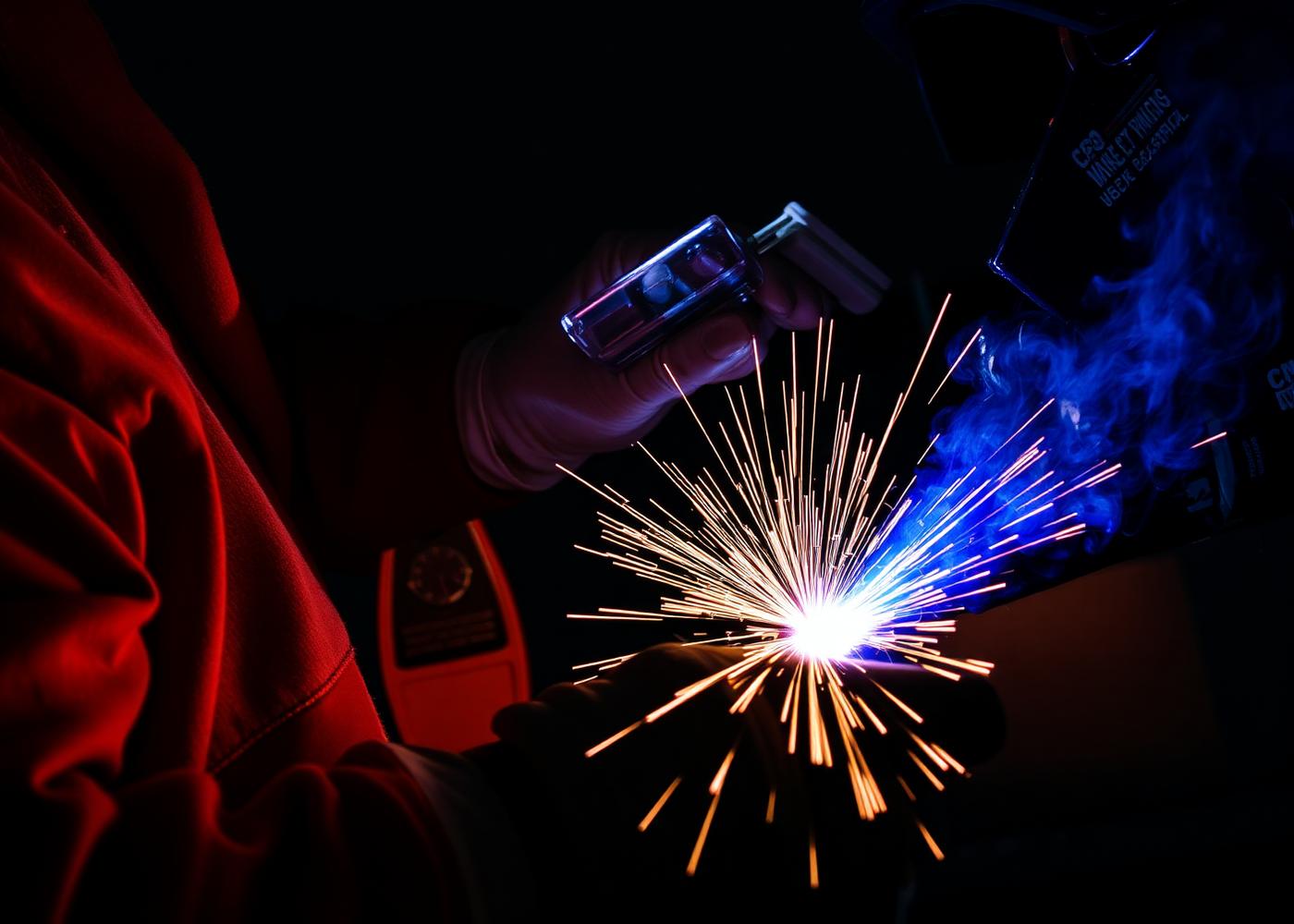 Welder at work